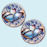 Bassin And Brown Butterfly Cufflinks - Blue and Grey