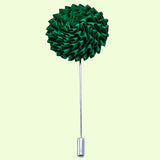 Bassin And Brown Green Chrysanthemum Flower Jacket Lapel Pin