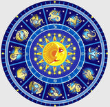 Bassin and Brown Constellation Symbols Cufflinks - Blue and Yellow