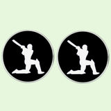 Bassin and Brown Cricketer Cufflinks - Black and White