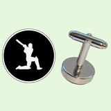 Bassin and Brown Cricketer Cufflinks - Black and White