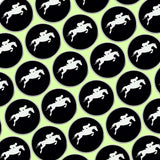 Bassin and Brown Equestrian Show Jumper Lapel Pin - Black and White