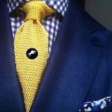 Bassin and Brown Equestrian Show Jumper Lapel Pin - Black and White