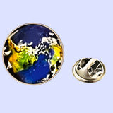 Bassin and Brown Planet Earth Lapel Pin - Blue and Green