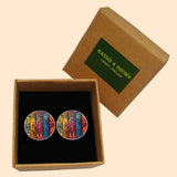 Bassin and Brown Fairy Tale Books Cufflinks - Multi Colour