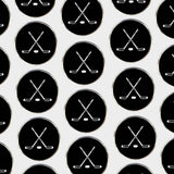 Bassin And Brown Crossed Ice Hockey Sticks Cufflinks - Black And White