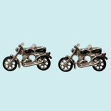 Bassin and Brown Motorbike Cufflinks - Silver and Black