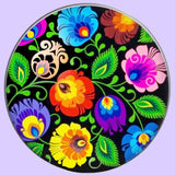 Bassin and Brown Multi-Colour Flower Cufflinks