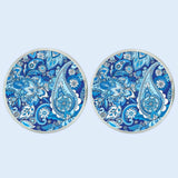 Bassin and Brown Paisley Cufflinks - Blue