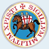 Bassin and Brown Sigillum Militum Xpisti Knights Templar Cufflinks - Blue, Red and White