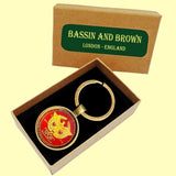 Bassin and Brown  SPQR - The Senate and People of Rome Keyring - Wine and Gold