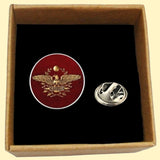 Bassin and Brown SPQR - The Senate and People of Rome Eagle Lapel Pin - Wine and Gold