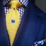 Bassin and Brown Sigillum Militum Xpisti Knights Templar Lapel Pin - Blue, Red and White