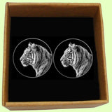 Bassin and Brown Tiger Cufflinks - Black and Grey