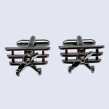 Bassin and Brown Triplane Cufflink - Silver