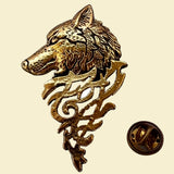 Bassin and Brown Dire Wolf Jacket Lapel Pin – Antique Gold