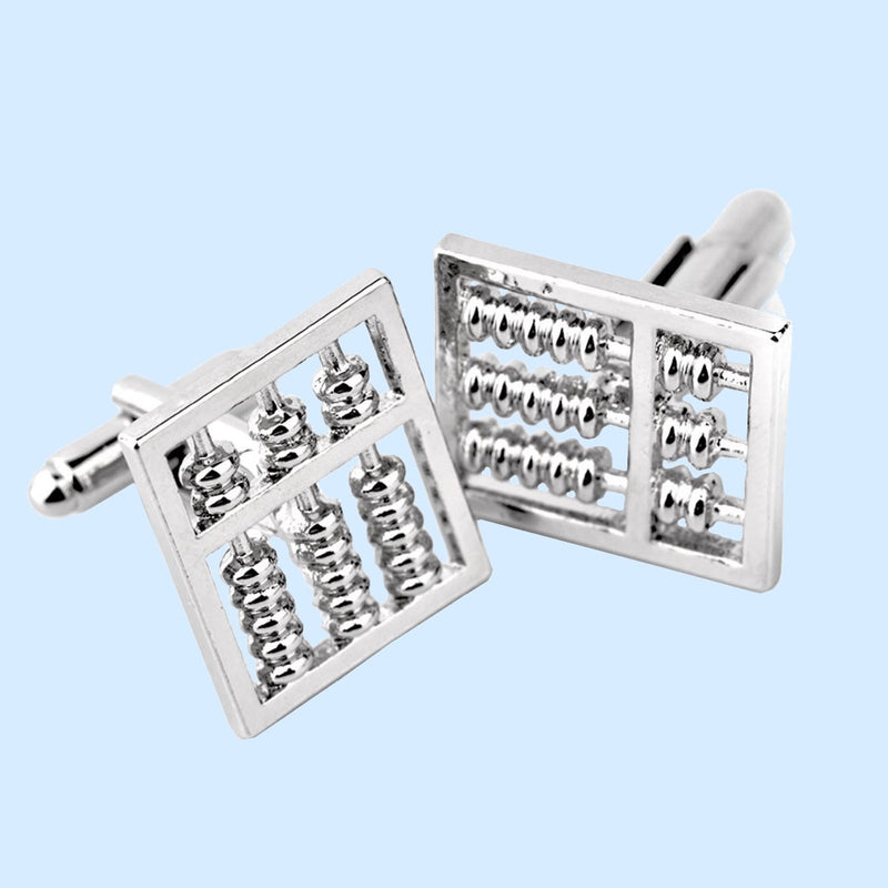 Bassin and Brown Silver Abacus Cufflinks