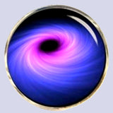 Bassin and Brown Black Hole Cufflinks - Navy/Blue/Purple