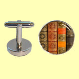 Bassin and Brown Books Cufflinks - Brown, Wine and Khaki