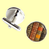 Bassin and Brown Books Cufflinks - Brown, Wine and Khaki