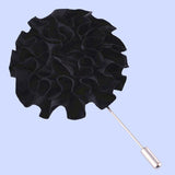 Bassin and Brown Flower Jacket Lapel Pin - Navy