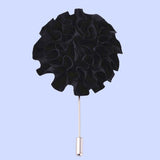 Bassin and Brown Flower Jacket Lapel Pin - Navy