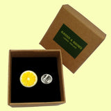 Bassin and Brown Lemon Lapel Pin - Yellow