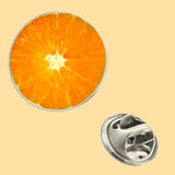 Bassin and Brown Orange Fruit Jacket Lapel Pin