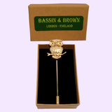 Bassin and Brown Golden Owl - Jacket Lapel Pin