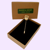Bassin and Brown Golden Owl - Jacket Lapel Pin