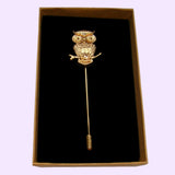 Bassin and Brown Golden Owl - Jacket Lapel Pin