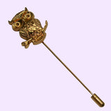Bassin and Brown Golden Owl - Jacket Lapel Pin