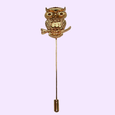 Bassin and Brown Golden Owl - Jacket Lapel Pin