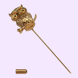 Bassin and Brown Golden Owl - Jacket Lapel Pin