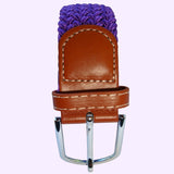 Bassin and Brown Plain Woven Elasticated Belt - Purple