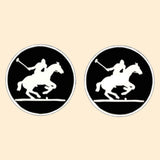 Bassin and Brown Polo Player Cufflinks - Black and White