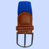 Bassin and Brown Plain Elasticated Woven Belt - Royal Blue