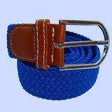 Bassin and Brown Plain Elasticated Woven Belt - Royal Blue