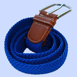 Bassin and Brown Plain Elasticated Woven Belt - Royal Blue