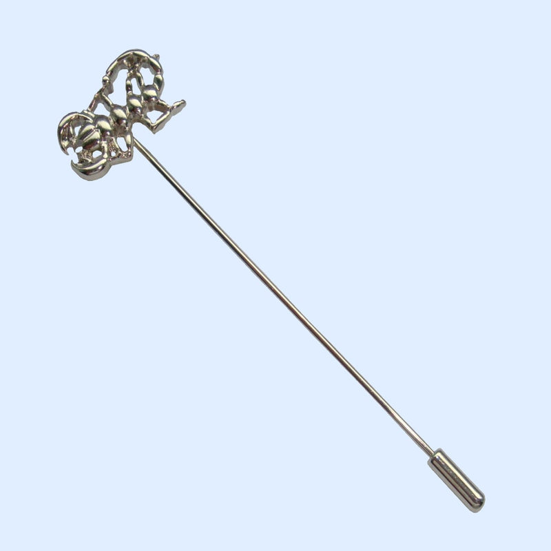 Bassin and Brown Silver Scorpion Jacket Lapel Pin
