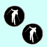 Bassin and Brown Skier Cufflinks - Black/White