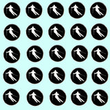 Bassin and Brown Skier Cufflinks - Black/White