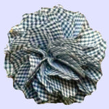 Bassin and Brown Gingham Check Lapel Pin - Grey/White
