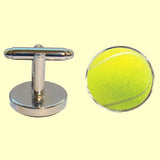 Bassin and Brown Tennis Ball Cufflinks - Yellow