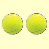 Bassin and Brown Tennis Ball Cufflinks - Yellow