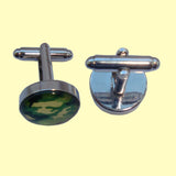 Bassin and Brown Camouflage Cufflinks - Green and Beige