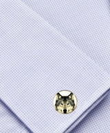 Bassin and Brown Arctic Wolf Cufflinks - Grey and White