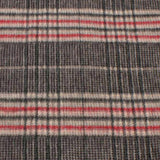 Bassin and Brown - Bergkamp  - 100% Cashmere - Check Scarf - Beige,Red and Grey