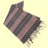 Bassin and Brown - Bergkamp  - 100% Cashmere - Check Scarf - Beige,Red and Grey