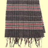 Bassin and Brown - Bergkamp  - 100% Cashmere - Check Scarf - Beige,Red and Grey